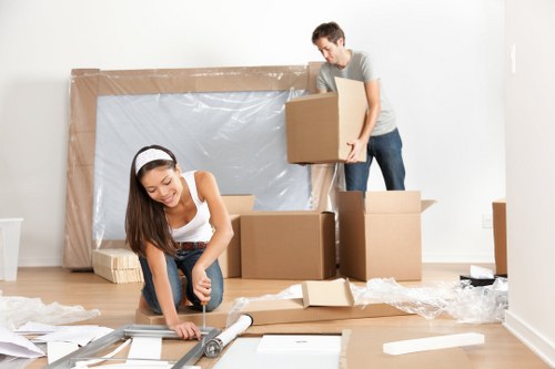 People using Camberwell storage for organized household belongings
