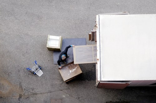 Organized storage boxes and furniture in a Camberwell facility