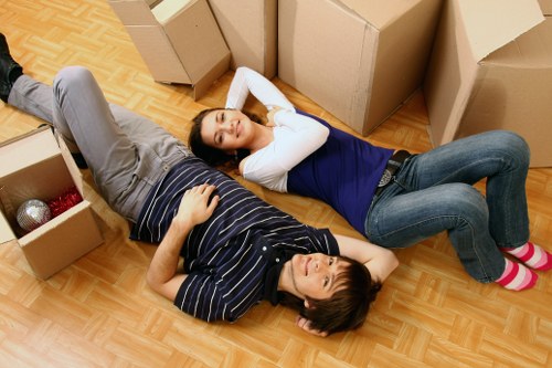 Local small removals team in a Camberwell street